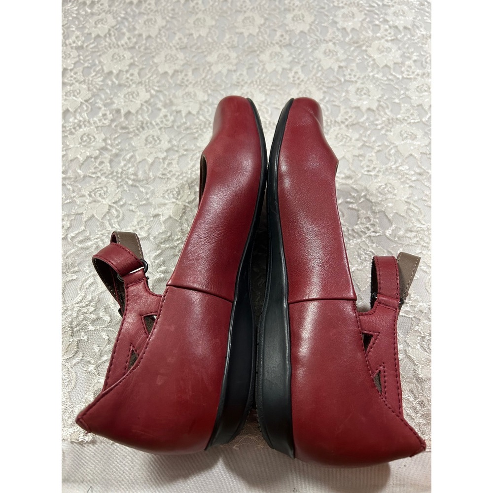Earth Alder Dalma Red Leather Mary Jane Flats 10M Cottagecore Fall Preppy Retro - Picture 9 of 9